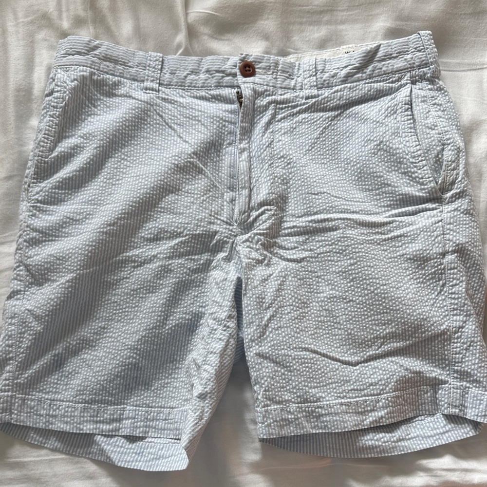 J. Crew Seersucker Light Gray Men's Shorts